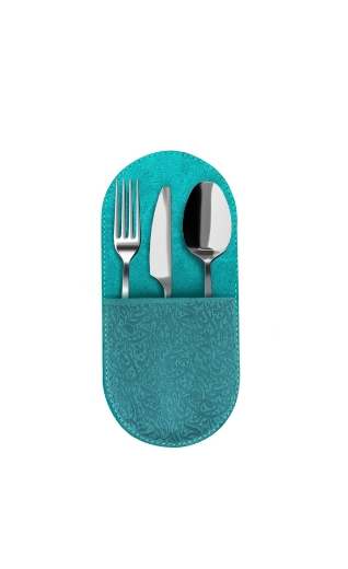 Picture of Nagham Leather Set of 6 Turquoise