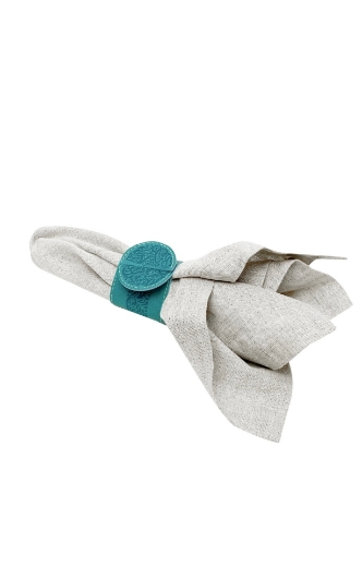 Picture of Nagham Leather Set of 6 Turquoise