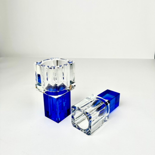 Picture of Block Candle Holder Blue L