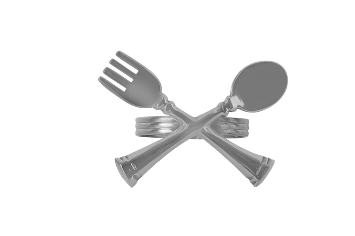 Picture of BRASS DINNER SILVER NAPKIN RING                             