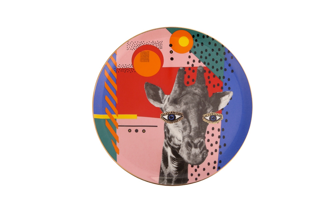 Picture of Wild Life Giraffe Flat Plate 28cm                           