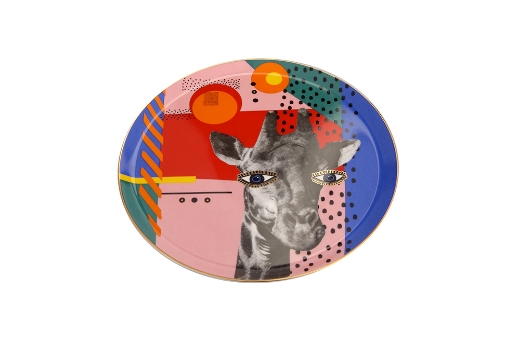 Picture of Wild Life Giraffe Flat Plate 28cm                           